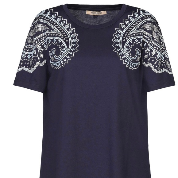 Roberto Cavalli Tops - 🍎 SOLD 🍎Roberto Cavalli T-shirt 12 Navy tshirt